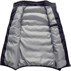 Gilet personnalisé pour homme en toile imperméable et respirante, pliable, col montant, manches longues, hiver - Product Image 1