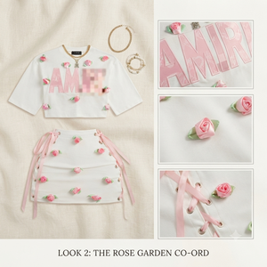 เสื้อครอปแขนสั้นพิมพ์ลายดอกไม้สไตล์ลำลองเซ็กซี่ระบายอากาศได้ดี ฮิลทัช อินเตอร์เนชั่นแนล ซัมเมอร์ พร้อมกระโปรงทรงเข้ารูปยาวคลุมเข่า ดีไซน์เนอร์ ชุดเซ็ต 2 ชิ้น - Product Image 4
