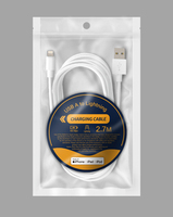 Cable USB Premium de 9 pies/2.75 m para iPhone con Blindaje Trenzado para iPhone, iPad, Ordenador IOS - Certificado MFi, en Stock