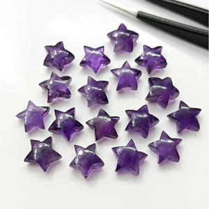 Estrella de Amatista Chevron Natural Tallada a Mano, Cristal Curativo Morado para Feng Shui, Meditación, Reiki, Decoración Energética de Chakras - Product Image 2