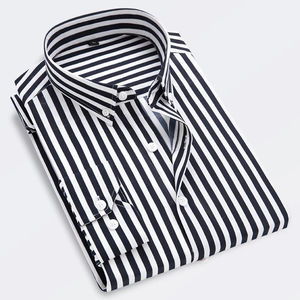 Chemise formelle pour homme en coton 100% premium, tissu satiné, anti-rides, respirante, col rabattu, impression numérique personnalisée OEM - Product Image 5