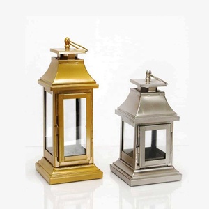 GOOD DESIGN GD-2000 Iron Glass <b>Lantern</b> <b>Candle</b> Holder Handmade with Embossing Printing for Home Decor & Christmas Lighting - Product Image 1