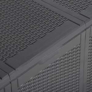 Caja de Almacenamiento Mediana Negra de Polipropileno con Aspecto de Ratán - Product Image 6