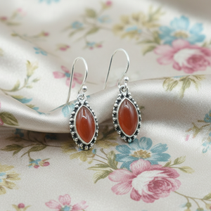 Boucles d'oreilles pendantes en argent sterling 925 pur, plaquées or rose et or jaune, faites à la main, style bohème vintage, cadeau pour elle - Product Image 1