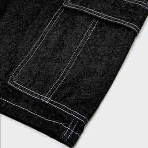 Low MOQ Summer Streetwear Baggy <b>Jean</b> Shorts 100% Cotton Men's Loose Fit Fashion <b>Jeans</b> Shorts - Product Image 6