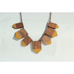 Collier en bois pour femme de style bohème, accessoires de mode en cristal écologiques - Product Image 4