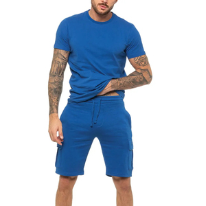 Premium Men's Shorts <b>Set</b> Breathable Casual Solid Pattern Polyester Cotton <b>Knitted</b> Fabric High Quality for Sale - Product Image 1