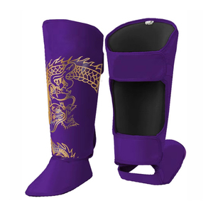 Espinilleras de Cuero Personalizadas al por Mayor - Ligeras, Ecológicas, con Cierre Ajustable de Velcro para Boxeo y Artes Marciales - Product Image 1