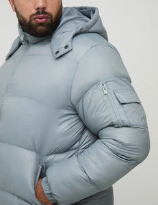 Chaqueta Acolchada Ligera con Logotipo Personalizado en la Parte Delantera para Hombre, Relleno de Algodón de Alta Calidad, Cuello Alto, Impermeable, Transpirable, para Invierno - Product Image 2