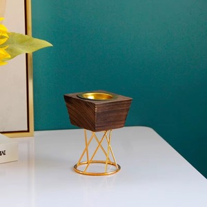 Brûleur d'encens en bois avec support métallique, porte-encens décoratif pour l'aromathérapie, utilisable toute l'année - Product Image 5