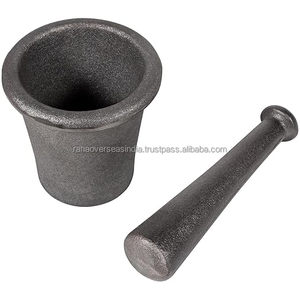 Mortier et pilon en fonte, broyeur de pierres, broyeur de minerai, moulin à épices de cuisine, disponible en diverses versions - Product Image 3