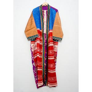 <b>Women's</b> Elegant Silk V-neck Long Breathable Kimono <b>Robe</b> Patchwork Front Quick <b>Dry</b> Beachwear Cover Bikini Sleepwear Spring Autumn - Product Image 1