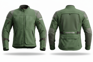 เสื้อแจ็คเก็ตมอเตอร์ไซค์ผ้าคอร์ดูรอยคุณภาพสูงแบบสั่งทำพิเศษ เสื้อผ้าป้องกันแบบสั่งทำ แขนยาว บุแผ่นรองรับแรงกระแทก เสื้อแจ็คเก็ตสำหรับขี่มอเตอร์ไซค์ - Product Image 2