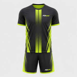 Ensemble de maillot de football pour homme F2WIN, bordeaux et noir, manches courtes, respirant, maille, séchage rapide, coupe classique, toutes saisons, OEM - Product Image 5