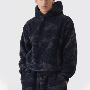 Designers Clothing Custom Logo Plus Size Men's Sets Jogger 2 Piece Oversized Boxy Tracksuit Sweatshirt <b>Hoodie</b> and Sweatpants Set - Product Image 2