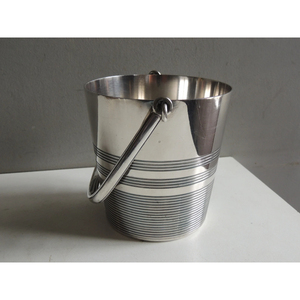 Round Simple Design Silver Color <b>Ice</b> Bucket With Handles Vintage Style Handmade Beverage <b>Cooler</b> Rust Resistant Bar Accessories - Product Image 5
