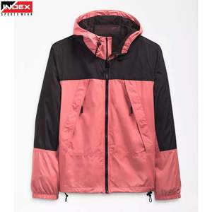 Chaqueta con Capucha y Cierre de Cremallera INDEX, Diseño Color Block, Ligera, de Poliéster, Deportiva, Manga Larga, Primavera, Corte Regular para Adultos - Product Image 1