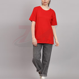 T-shirt court décontracté et confortable pour femme, coupe ajustée, sexy, respirant, doux, col rond, idéal pour l'été, prix abordable, personnalisable - Product Image 1