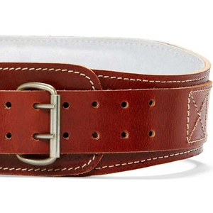 Thick premium leather lifting belt gym waist support strength training bodybuilding heavy lifting durable accessory - Product Image 5