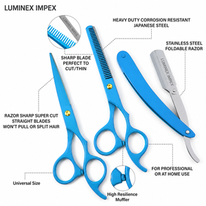 Navaja de Afeitar Recta Vintage Luminex Impex con Mango de Concha de Abulón y Acero al Carbono, Lista para Usar en Barberías y Salones - Product Image 2
