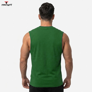 Débardeur de sport en coton 100% de haute qualité, respirant, séchage rapide, anti-boulochage, idéal pour l'été et les entraînements décontractés, tricoté sur mesure - Product Image 5