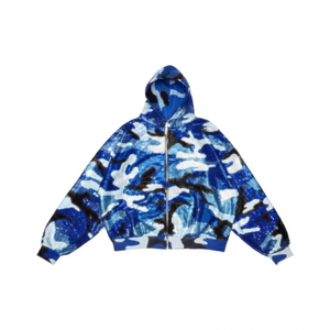 Sweat à capuche polaire respirant et à séchage rapide pour homme, avec poche, design décontracté, en polyester/coton gaufré, vente en gros pour l'hiver - Product Image 4