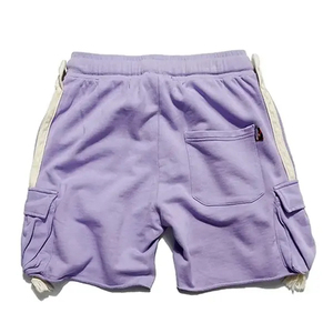 Shorts en coton 100% personnalisés tendance pour hommes, de haute qualité, amples, style streetwear décontracté, effet délavé soleil, en tissu éponge, personnalisables - Product Image 3