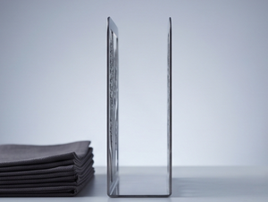 Porte-serviettes en argent massif, support en métal texturé moulé, accessoire de décoration pour cuisine et salle à manger, article en stock - Product Image 2
