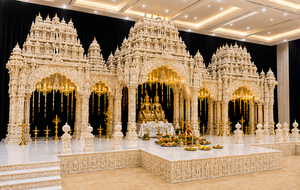 Mandap de boda de lujo con temática Manavarai, estilo tamil, mandap de boda del sur de la India, precio de fábrica, envío en contenedor a EE. UU. - Product Image 5