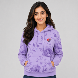 Sweat à capuche pour femme de qualité durable, logo imprimé personnalisé, en molleton de coton doux, respirant, écologique, vêtement décontracté pour femme - Product Image 1