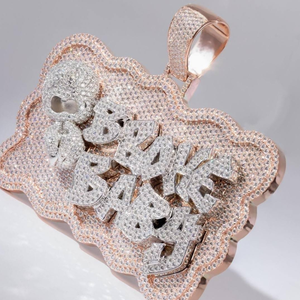 Pendentif Ours en Moissanite, Bijou Hip Hop Iced Out, Collier Charme Or Rose, Cadeau de Luxe pour Hommes et Femmes - Product Image 3
