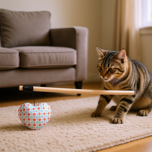 Varita de Juego en Forma de Corazón de 35 cm para Mascotas, Juguete Interactivo y de Movimiento - Product Image 3