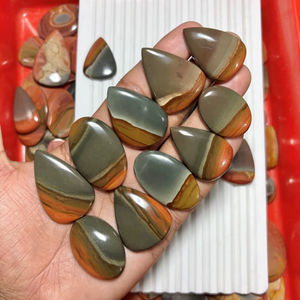 2026 Venta al por mayor a granel de cabujones de jaspe policromo natural de formas mixtas, gemas de cristal curativas sueltas para joyería, chakra espiritual - Product Image 1
