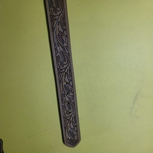 Nuevo Cinturón Vaquero de Cuero Personalizado Hecho a Mano con Hebilla de Cuero y Grabado de Hojas, Cinturón de Cuero Genuino de Grano Completo para Unisex - Product Image 5