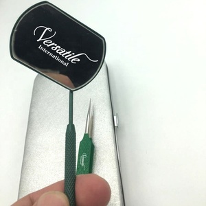 Grande pince à épiler carrée en acier inoxydable personnalisée de haute qualité pour extensions de cils miroir durable avec marque privée - Product Image 3