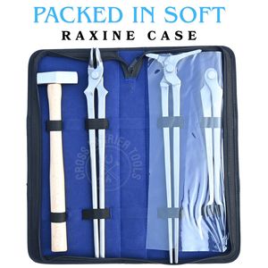 Kit de forgeron de qualité industrielle avec pince à tête ronde, pince de préhension, marteau de fermeur à pointe, écarteur de sabots et pince à sabots chauds - Product Image 6