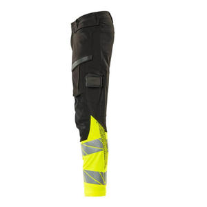 Pantalon de travail 100% coton, haute visibilité, réfléchissant, multipoches, pour la sécurité au travail - Product Image 2