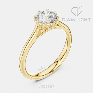 Bague de fiançailles solitaire en or blanc 14 carats avec diamant de laboratoire certifié IGI, taille ronde 0,95 carat, bijoux fins pour mariage et anniversaire - Product Image 4