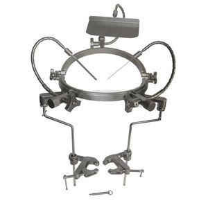 Retracteur cérébral manuel ajustable pour neurochirurgie, double anneau, convertible en position demi-anneau, léger, en acier inoxydable, certifié CE - Product Image 1