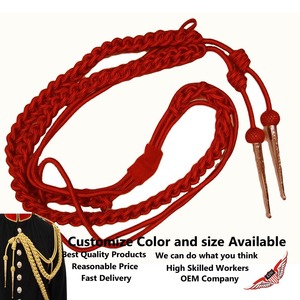 Aiguillette Táctica Roja de Alta Calidad, Cordón de Hombro para Uniforme Táctico, Accesorios para Uniforme - Product Image 2