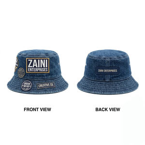 Chapeau Bob Unisexe en Sergé de Coton 240 GSM Tissu Kaki Premium Broderie 3D Logo Personnalisé Stratifié Streetwear Décontracté - Product Image 1