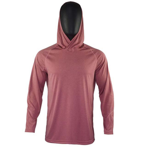 Sweat à capuche à manches longues pour homme UPF 50 Séchage rapide Couleur unie Vêtements de pêche Pull-over Chemise Adulte 100% polyester - Product Image 5