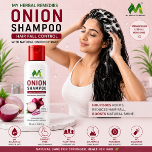 Shampoo naturel à l'oignon avec huile de nigelle, hibiscus et protéines végétales pour le contrôle de la chute des cheveux, la nutrition du cuir chevelu, extrait végétal - Product Image 5