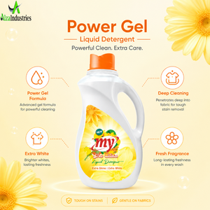 Détergent à lessive liquide aux fleurs lumineuses |   Nettoyant pour tissus Power Gel High Foam Ultra White |   Semi-automatique OEM Marque privée en gros - Product Image 6