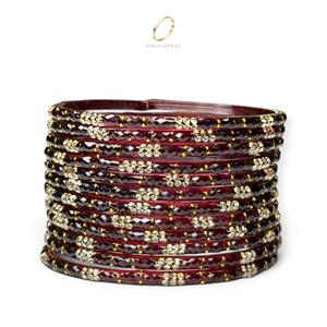 Nuevo Juego de Brazaletes de Diseño Moderno con Circonitas Rojas y Baño de Oro Estilo Kashmiri, Colección de Joyería para Bodas, Venta al Por Mayor - Product Image 4