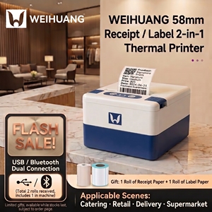 เครื่องพิมพ์ใบเสร็จและฉลากความร้อน POS ขนาด 58 มม. รุ่น P20 สีน้ำเงินกรมท่า พร้อม USB+BT รองรับบาร์โค้ดขาวดำ มีสินค้าในสต็อก - Product Image 6