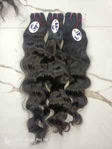 Extensiones de Cabello Humano Remy Virgen Indio Ondulado, Doble Trama a Máquina, Todos los Colores Aptos, Puntas de Una Sola Capa para Tejido de Cabello - Product Image 6