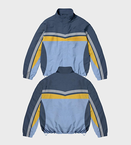 DIGGA CREATIONS Chándal unisex con bloques de color, manga larga, cuello con cremallera y capucha, informal, impermeable, transpirable, ligero y de secado rápido - Product Image 5