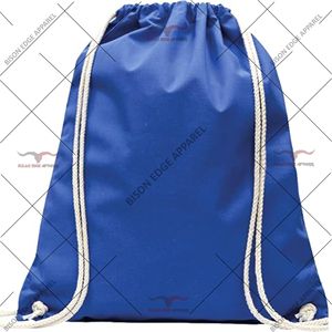 Blue <b>Drawstring</b> Gym Bag Lightweight Sports <b>Backpack</b> Large Capacity Cinch Sack for Fitness Training Travel Casual Use All Seasons - Product Image 2