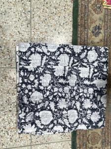 Reversible Cotton Kantha <b>Quilt</b> Bedcover Handmade by Skilled <b>Indian</b> Artisans for Luxury Home Textile Collections Worldwide - Product Image 1